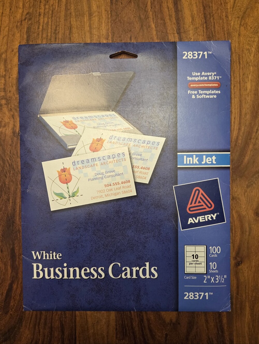 Avery White Ink Jet Business Cards